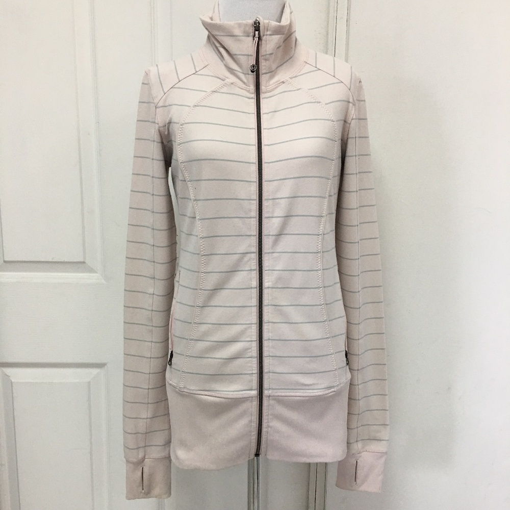 Lululemon Blush Pink Jacket Striped Size 6